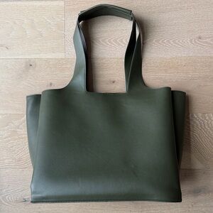 a new day Olive Green Tote Bag